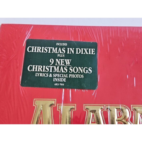 ALABAMA CHRISTMAS LP 1985 RCA ASL1-7014 EMBOSSED COVER Shrink Hyp Sticker VG+ - Picture 2 of 9